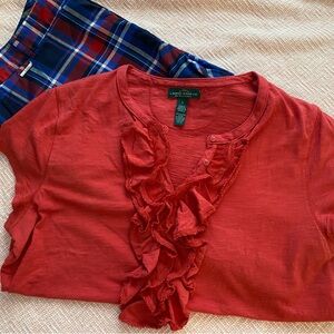 2 piece Ralph Lauren shirt and shorts